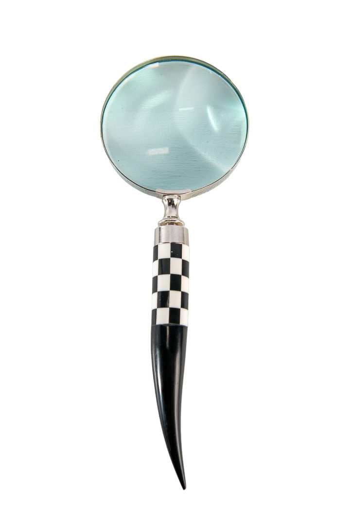 Vintage Art Deco Large Checkered Magnifying Glass (1 of 5)