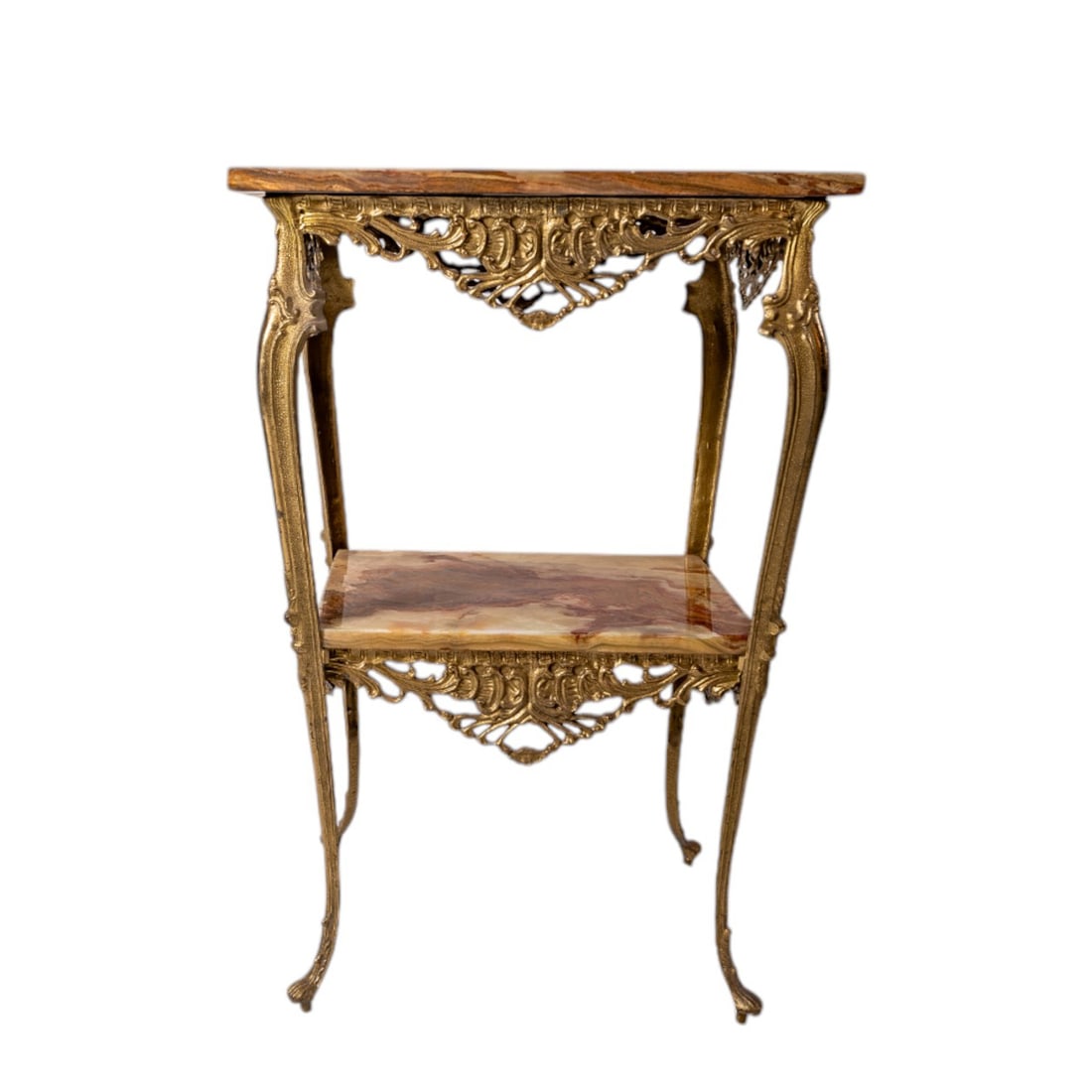 19th Century Antique Italian Rococo Bronze & Only Marble  Gilt Salon Table (1 of 6)