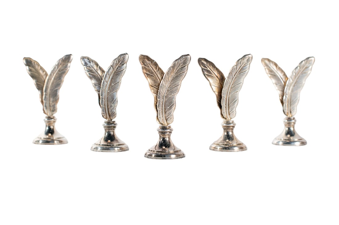 Elegant Silver Name Tags & Silverplated Business Card Holder (Stampled I/A) (1 of 4)