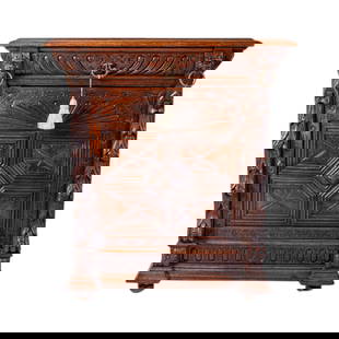 Early 19th Century French Renannisance Brittany Breton Handcarved Oak Cabinet: This exquisite early 19th-century French Renaissance Brittany Breton cabinet showcases exceptional hand-carved craftsmanship, reflecting the rich cultural heritage of the Brittany region. Made from so