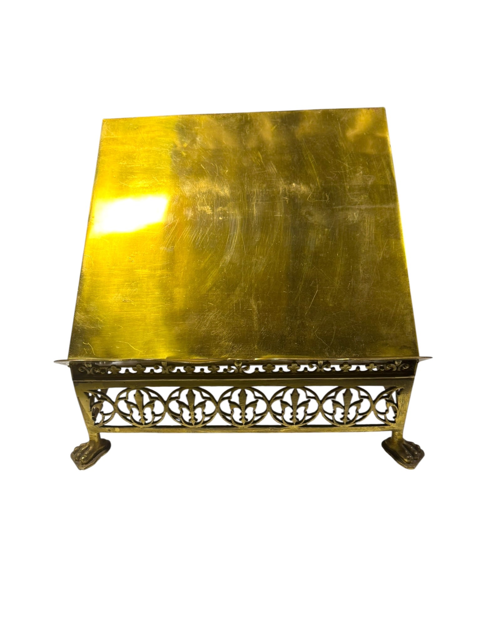 Antique Bronze & Brass Dore Tabletop Pulpit Bible Stand ? Ornate 20th Century Ecclesiastical Display (1 of 7)