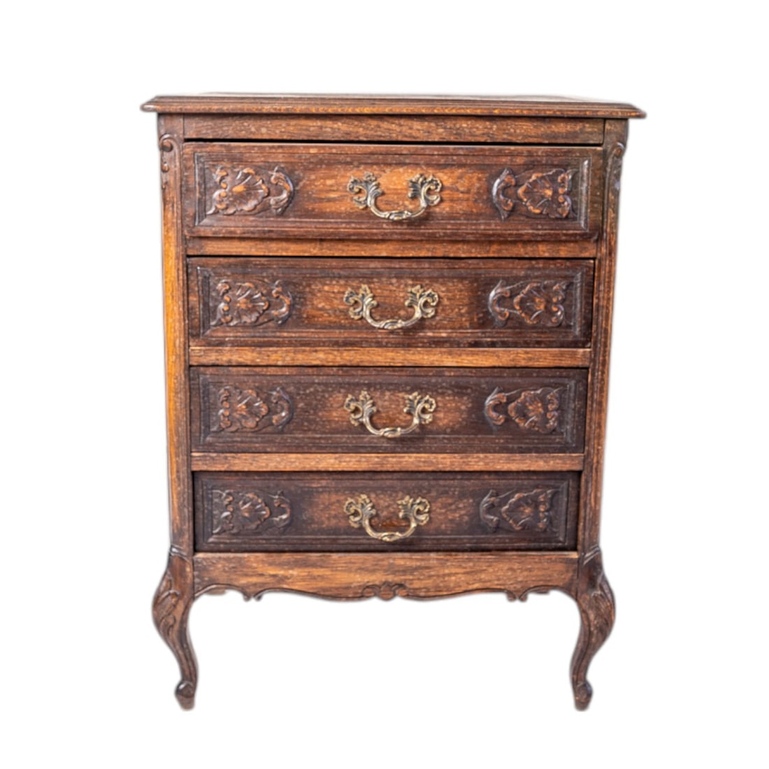 Antique 19th Century Louis XV Style Oak Dresser Chest of Drawers Commode (1 of 11)