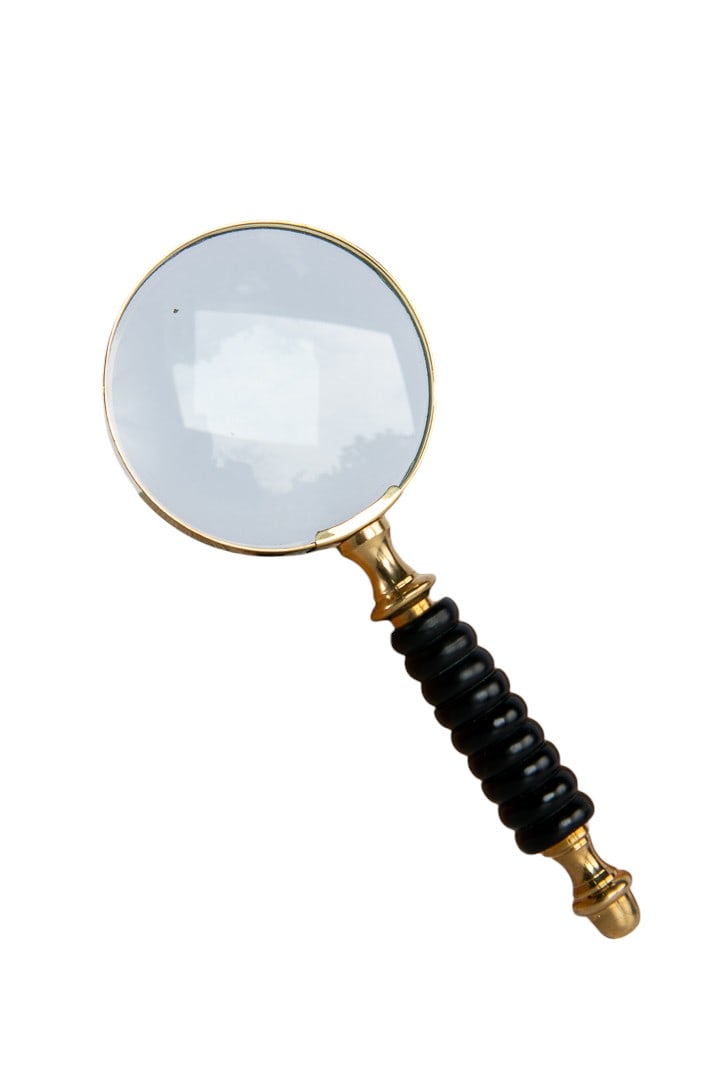 Vintage Authentic Brass Magnifier with Nautical Glass Lens (1 of 6)