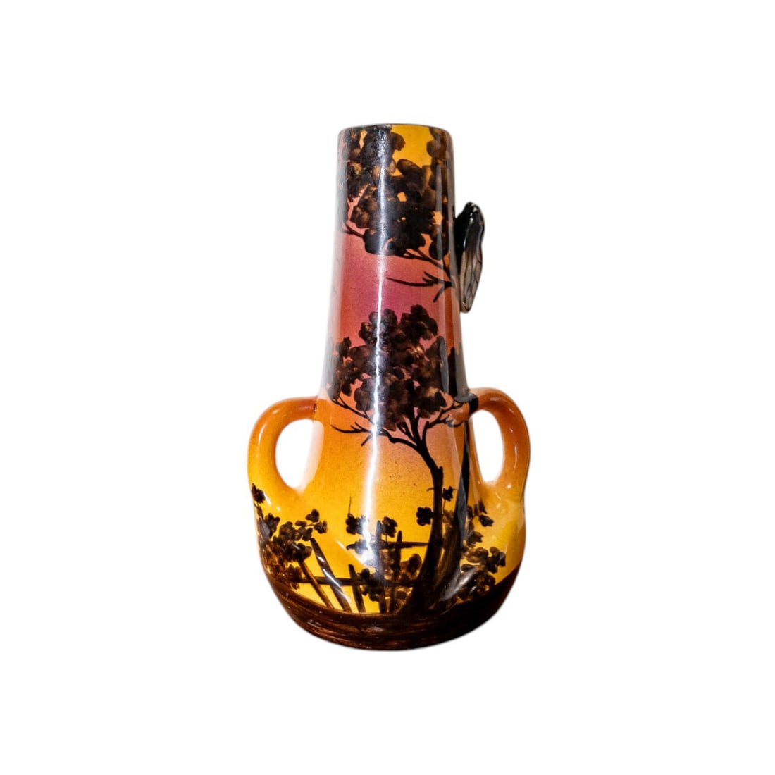 Mid Century Glazed Ceramic Longchamp Vase Signed by L. Berty: This Mid-Century Glazed Ceramic Longchamp Vase, signed by L. Berty, showcases exquisite craftsmanship and timeless French artistry. Featuring a beautifully glazed finish with elegant detailing, this p