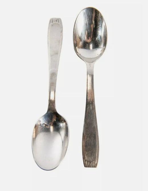 19th Century Christofle Cirta 2pcs Silverplate Flatware Spoons - 1890s - Made in France (1 of 3)