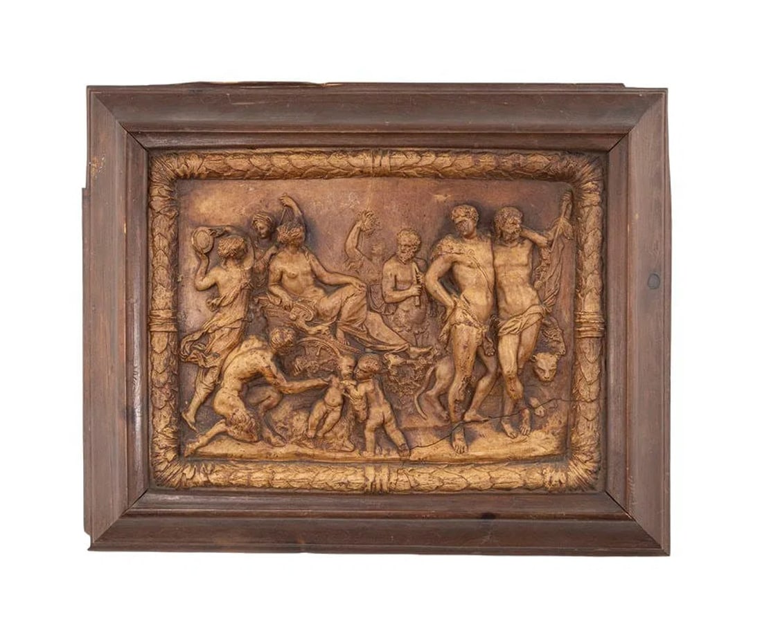 18th Century French-Greek Terracotta Plaque Relief Depicting the Triumph of Ariadne (1 of 4)