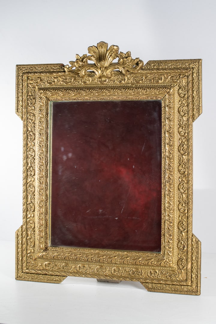 19th Century Original Antique French Empire Rococo Wooden Wall Mirror (1 of 13)