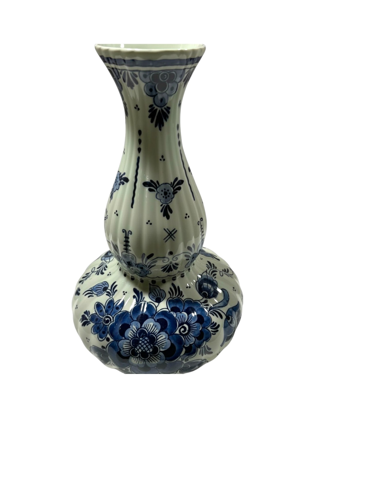 Vintage Delft Hand-Painted Porcelain Dutch Holland Vase Stamped 1877/32: This vintage Delft hand-painted porcelain vase, stamped 1877/32, features classic Dutch artistry with beautifully executed blue-and-white motifs. Its elegant form and detailed brushwork make it an ide
