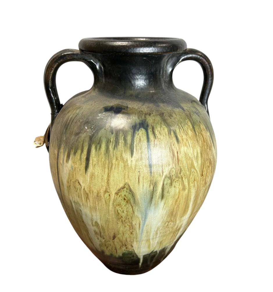 Antique Roger Guerin Studio (1896-1954) Boufioulx Stoneware Art Pottery Drip Glaze Amphora Vase (1 of 17)