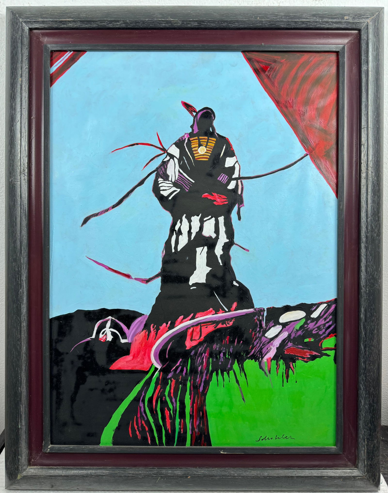Fritz Scholder - Oil on Cardboard - Style of (1 of 8)