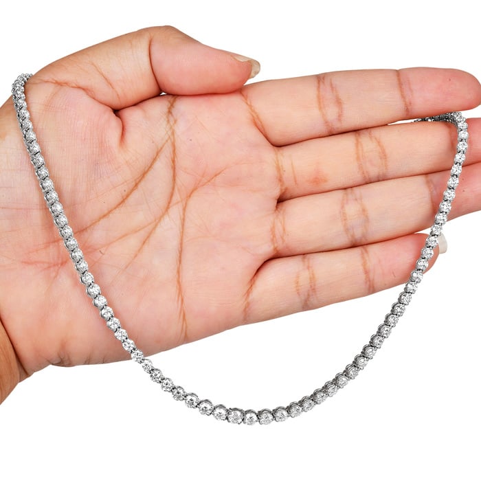 Tiffany & Co. Victoria 10.39Cts Diamond Platinum Graduated Line Necklace 32.3 (1 of 4)