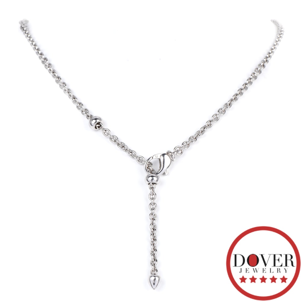 No Reserve Bvlgari 18K White Gold 19.5" Adjustable Catene Chain Necklace 22.8 Grams NR 22.8 Grams (1 of 7)
