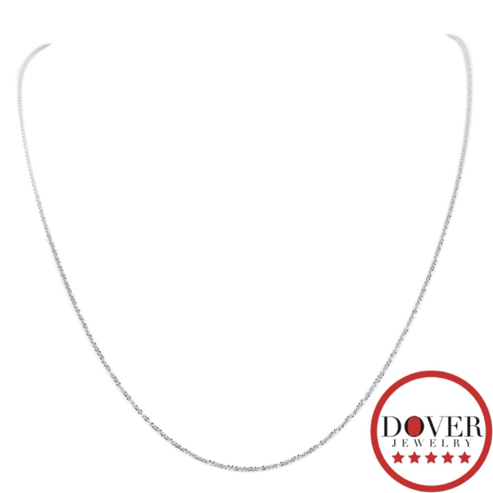 No Reserve Estate Platinum 23.75" Adjustable Margarita Chain Necklace NR 4.3 Grams: Estate Platinum 23.75" Adjustable Margarita Chain Necklace with Spring Ring Clasp Metal Type: PlatinumTotal Item Weight approx: 4.3 Grams Width is approx: 1mmLength Measures approx: 23.75"**This item 