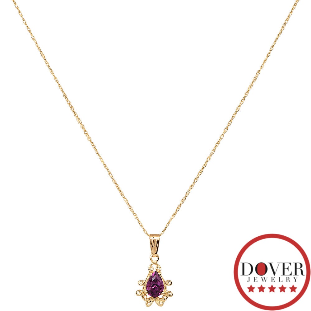 No Reserve Estate Rhodolite Garnet 14K Gold Small Filigree Drop Pendant Necklace 1.2 Grams: Estate Rhodolite Garnet 14K Gold Small Filigree Drop Pendant Necklace With Spring Ring Clasp Metal Type: 14K Yellow GoldTotal Item Weight approx: 1.2 GramsPendant Measures approx: 16mm x 8mmWidth is a
