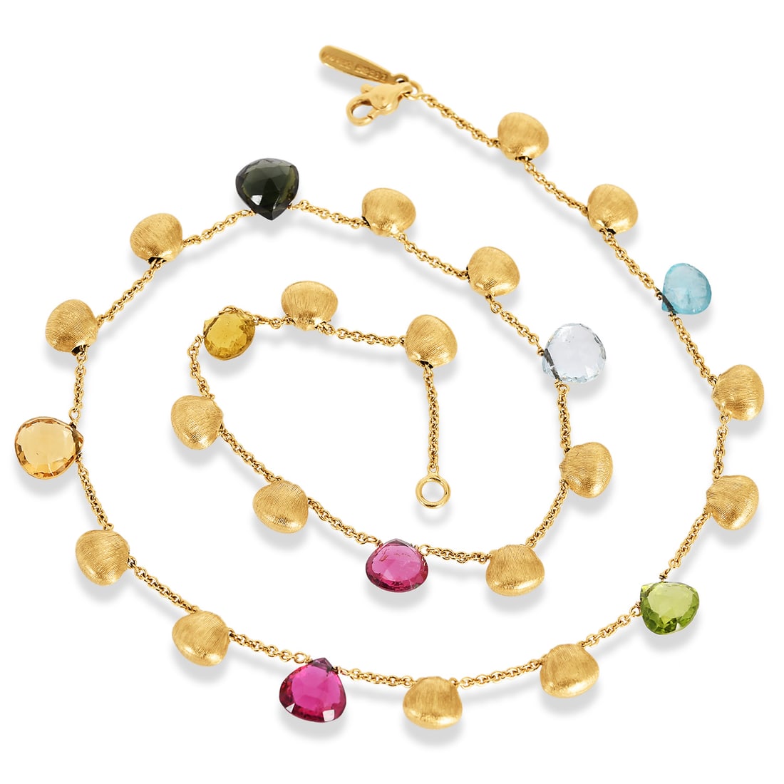 Marco Bicego 18K Yellow Gold Africa Collection Multi-Gem Necklace 12.6 Gram $4,200 (1 of 5)