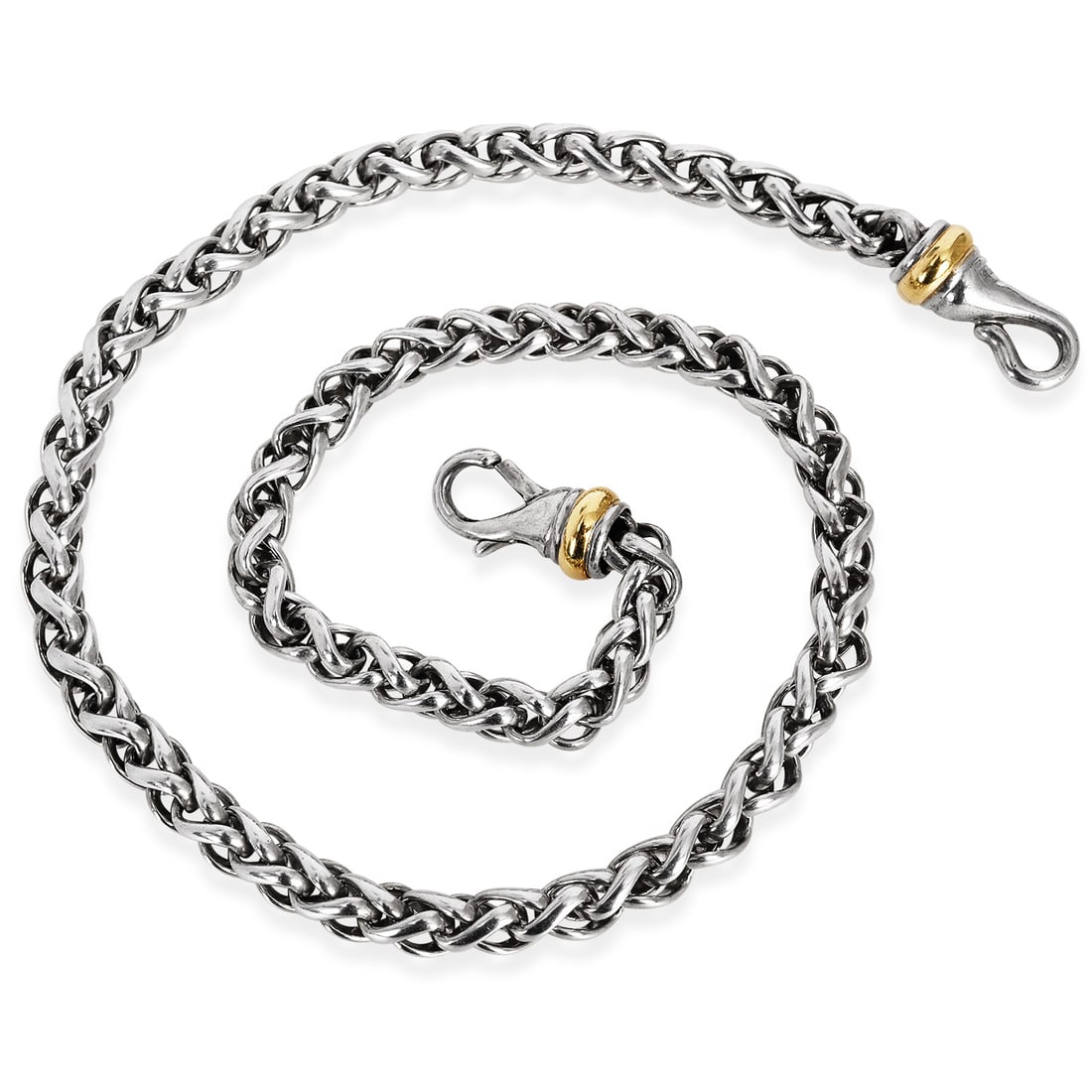 David Yurman 14K and Sterling Silver Wheaton 15" Necklace 48 Grams (1 of 5)