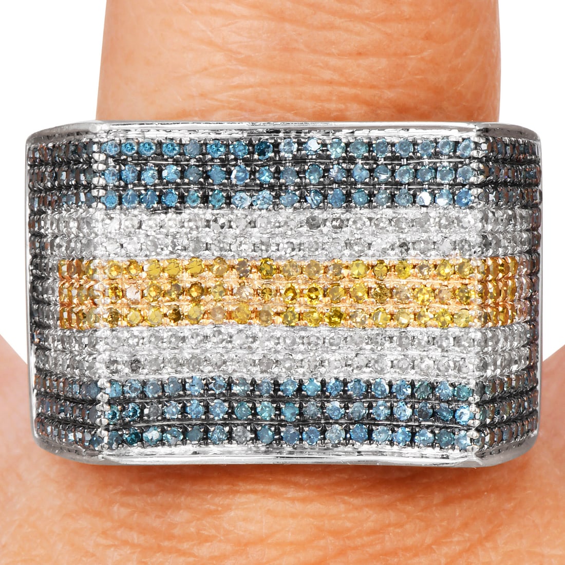 Estate 2.25ct Diamond 14K White Gold Cocktail Ring 14 grams (1 of 5)