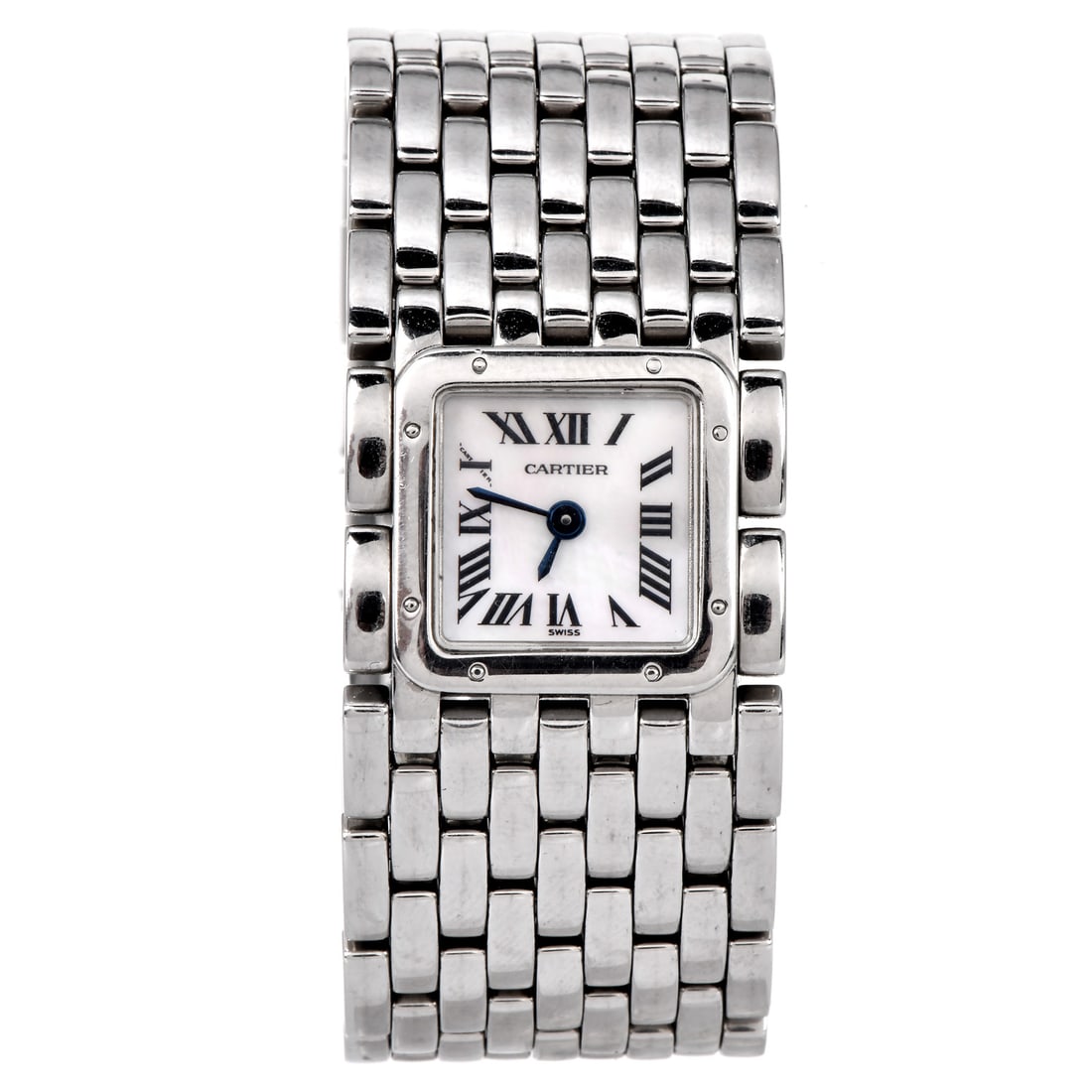 Cartier Panthere Steel Ladies Quartz MOP Dial Ref. 2420 Watch 65.8 Grams (1 of 5)