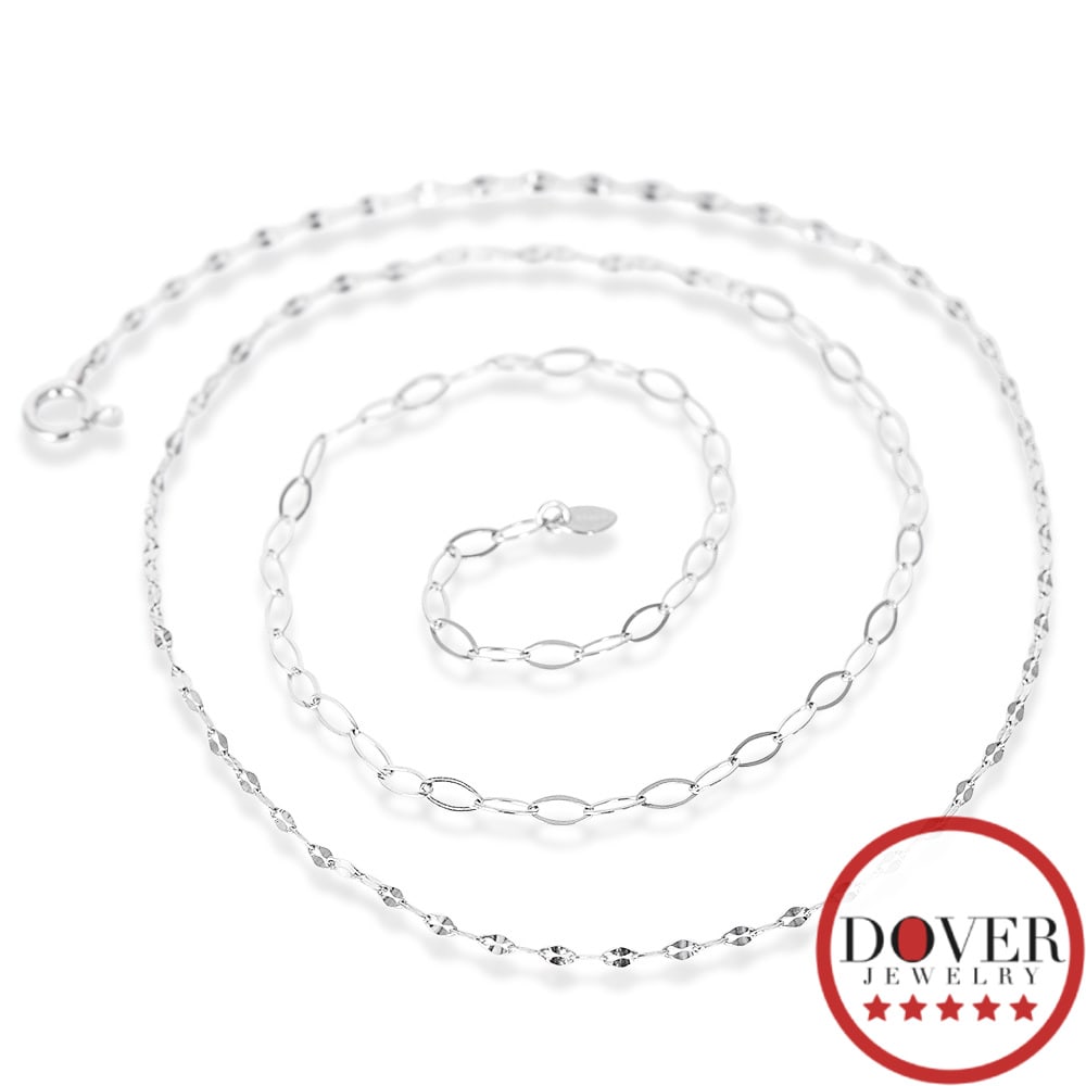 No Reserve Estate Platinum Shimmery Dainty 17.5" Adjustable Chain Necklace 1.5 Grams: Estate Platinum Shimmery Dainty 17.5" Adjustable Chain Necklace with Spring Clasp Product Description: This **elegant estate necklace** is crafted in **platinum**