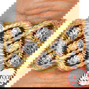 Buccellati 1.00ct Diamond 18K Two Tone Gold Wide Eternity Band Ring 10.5 Grams: Buccellati 1.00ct Diamond 18K Two Tone Gold Wide Eternity Band Ring Product Description: This exquisite Buccellati eternity band ring is a refine