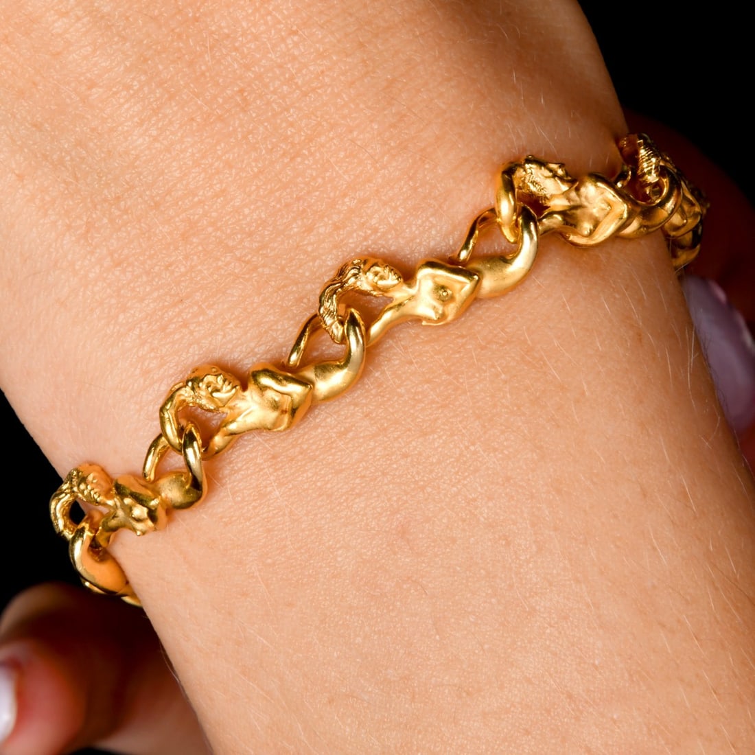 Carrera Y Carrera Mermaid 18K Yellow Gold Link Bracelet 27.6 Grams (1 of 4)