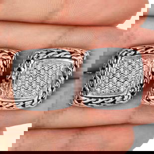 John Hardy Diamond Cufflinks 18K Yellow Gold & Sterling Silver $2,195.00: John Hardy Diamond Cufflinks 18K Yellow Gold & Sterling Silver ? 0.39ct G-H SI ? HLC-02 Retail Price: $2,195.00 SKU: HLC-02 Description: A refined pair of John Hardy cufflinks