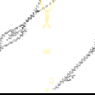 Estate Diamond 10K Yellow White Rose Gold Key Pendant Necklace 1.9 grams: Estate Diamond 10K Yellow, White, and Rose Gold Key Pendant Necklace Product Description: This elegant estate key pendant necklace is beautifully