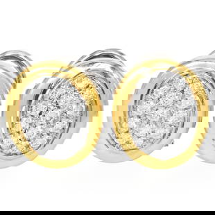 Italian Salvini 0.50ct Diamond 18K Two-Tone Gold Oval Pave Earrings 6.4 Grams: Italian Salvini 0.50ct Diamond 18K Two-Tone Gold Oval Pave Earrings | 6.4 Grams SKU: JAMO-06 Designed by renowned Italian jeweler Salvini, these elegant ov