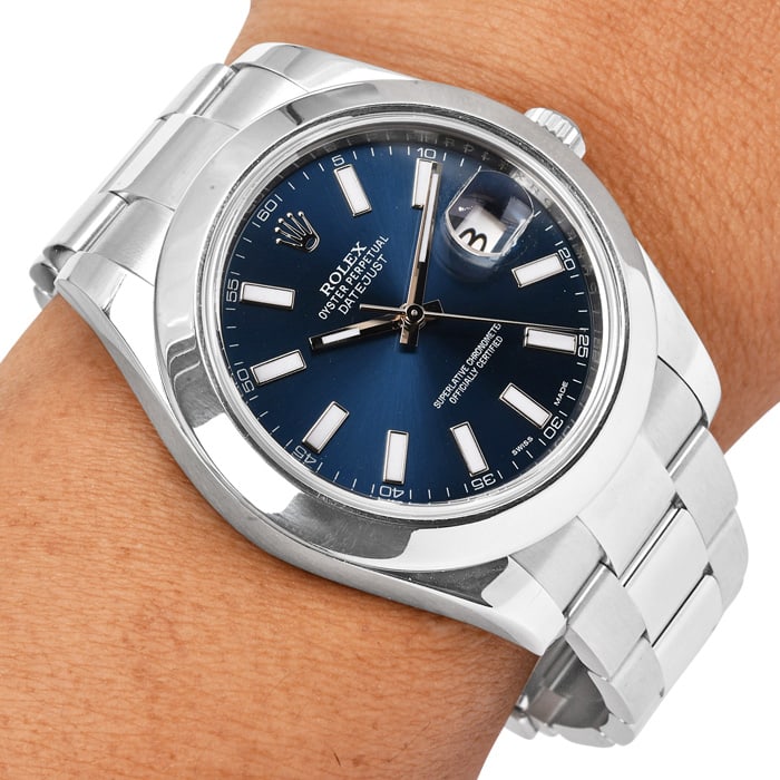 Rolex Datejust II Certified 116300 41mm Blue Dial Automatic Mens Watch (1 of 5)