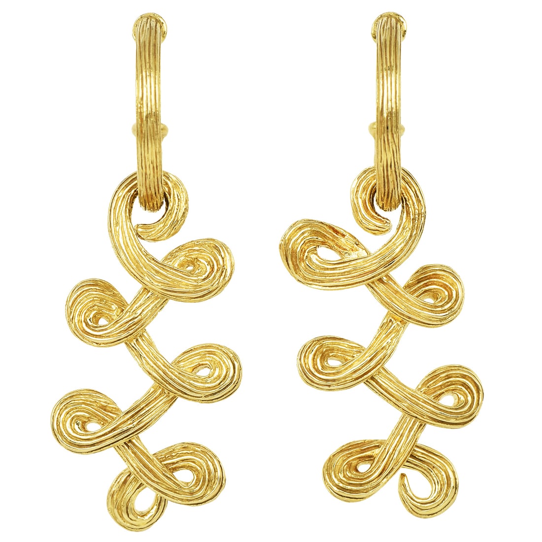 H. Stern 18K Yellow Gold Dangle Earrings 5.2 Grams (1 of 5)