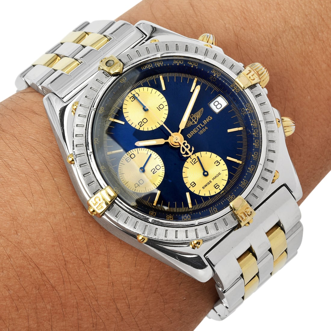 Breitling Chronomat B13050.1 Stainless Steel & 18K Gold Automatic Chronograph Watch (1 of 4)