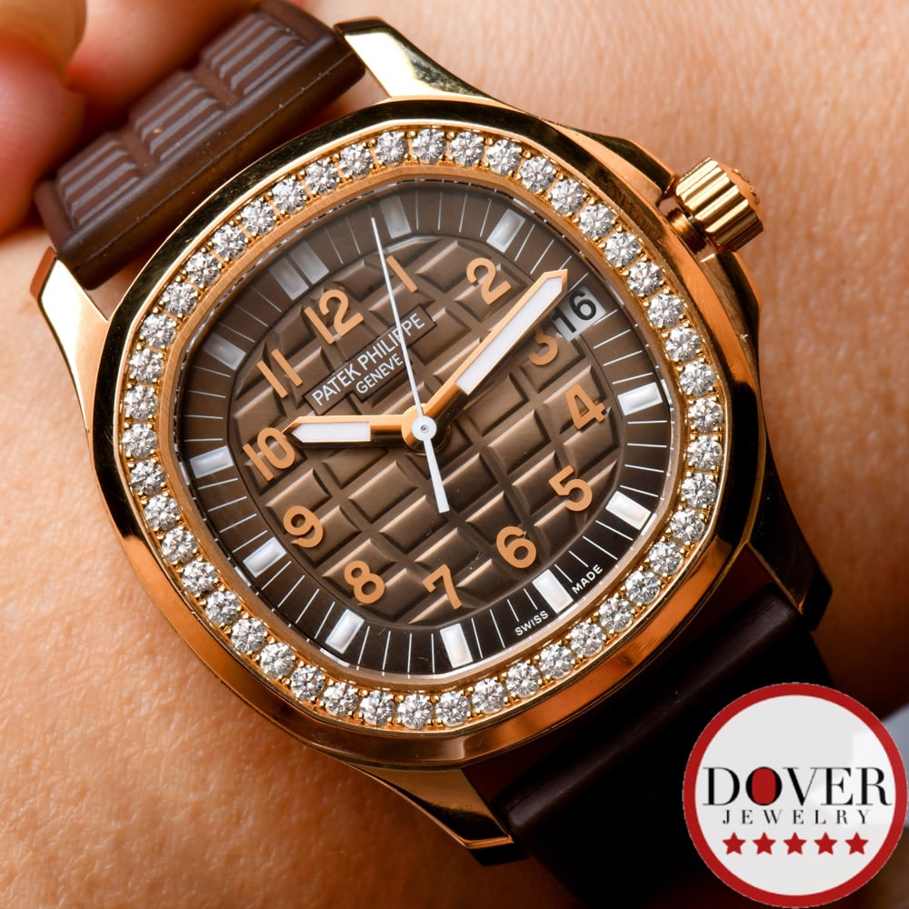 Patek Philippe Aquanaut Diamond 18K Rose Gold Ref 5068R Watch With Box & Papers (1 of 5)