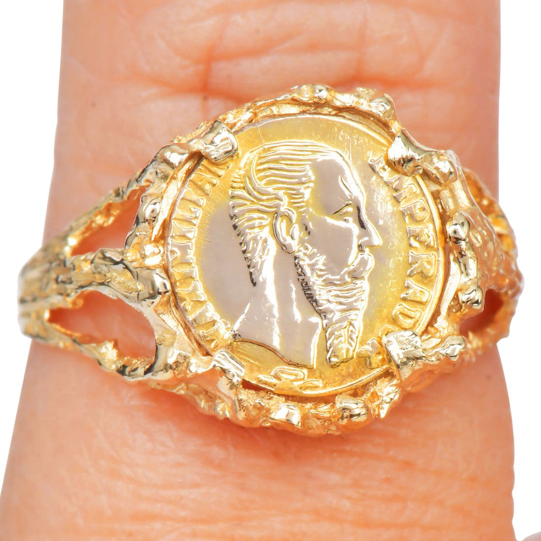 Vintage 14K Yellow Gold Coin Cluster Ring 2.2 Grams (1 of 7)