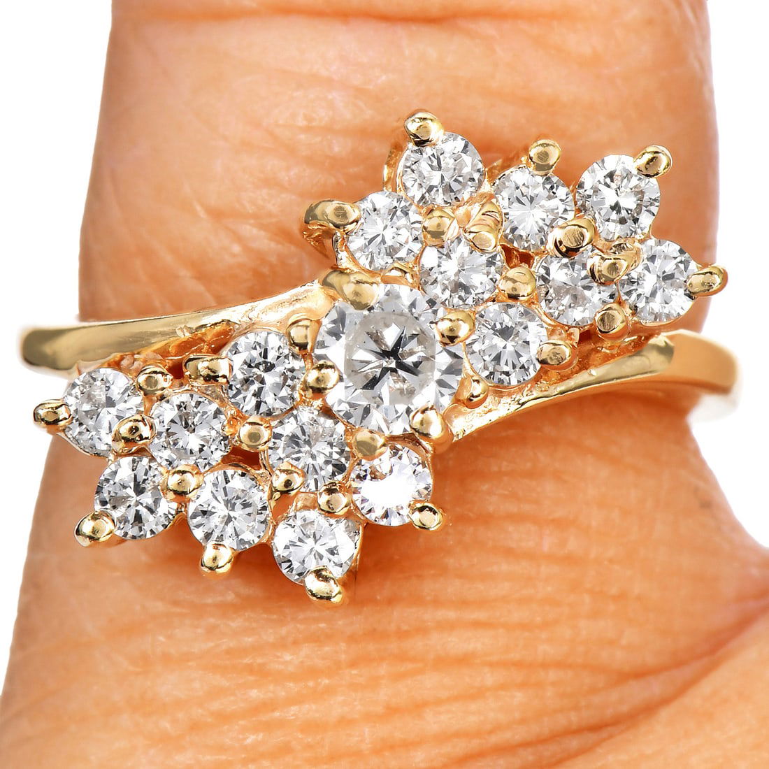 Estate 0.65ct Diamond 14K Yellow Gold Band Ring 4 Grams (1 of 5)