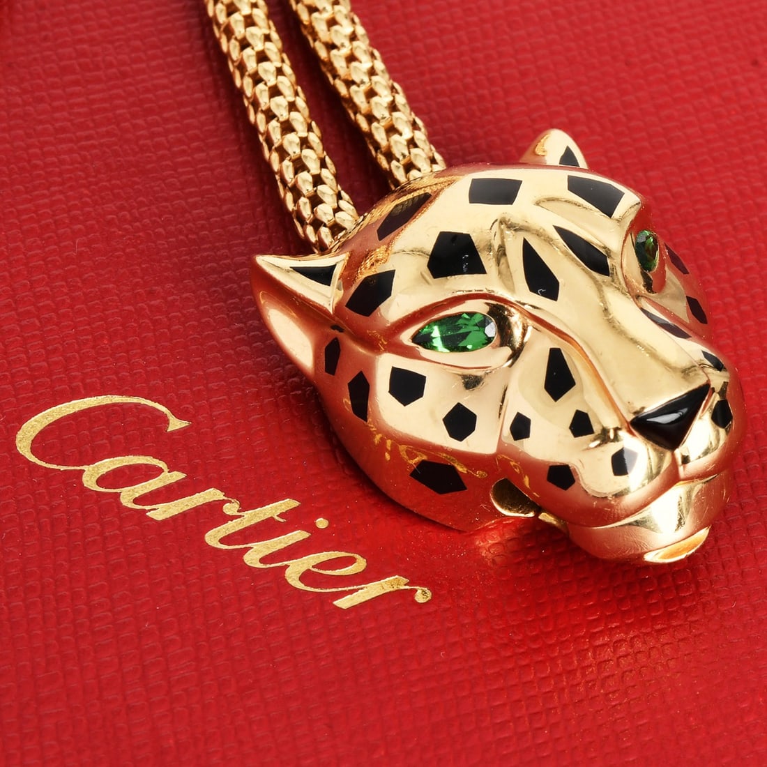 Panthere de Cartier 18K Yellow Gold Chain Bracelet With Papers and Box 43 Grams - 2