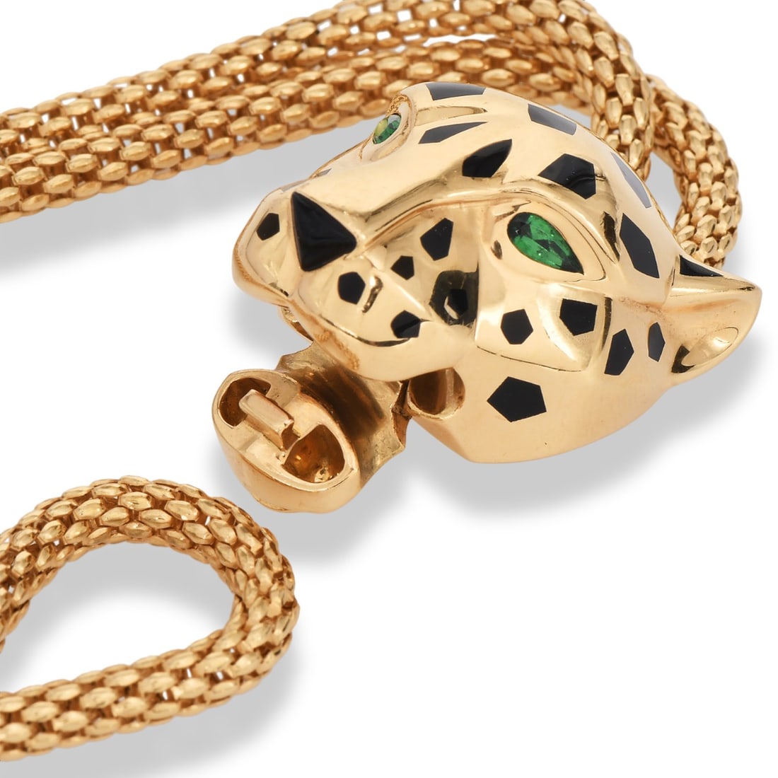 Panthere de Cartier 18K Yellow Gold Chain Bracelet With Papers and Box 43 Grams - 3