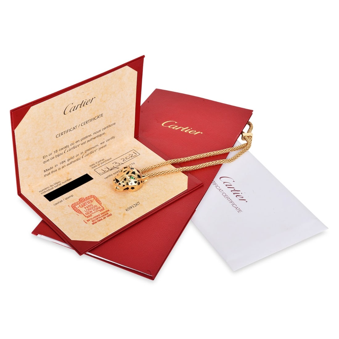 Panthere de Cartier 18K Yellow Gold Chain Bracelet With Papers and Box 43 Grams - 7