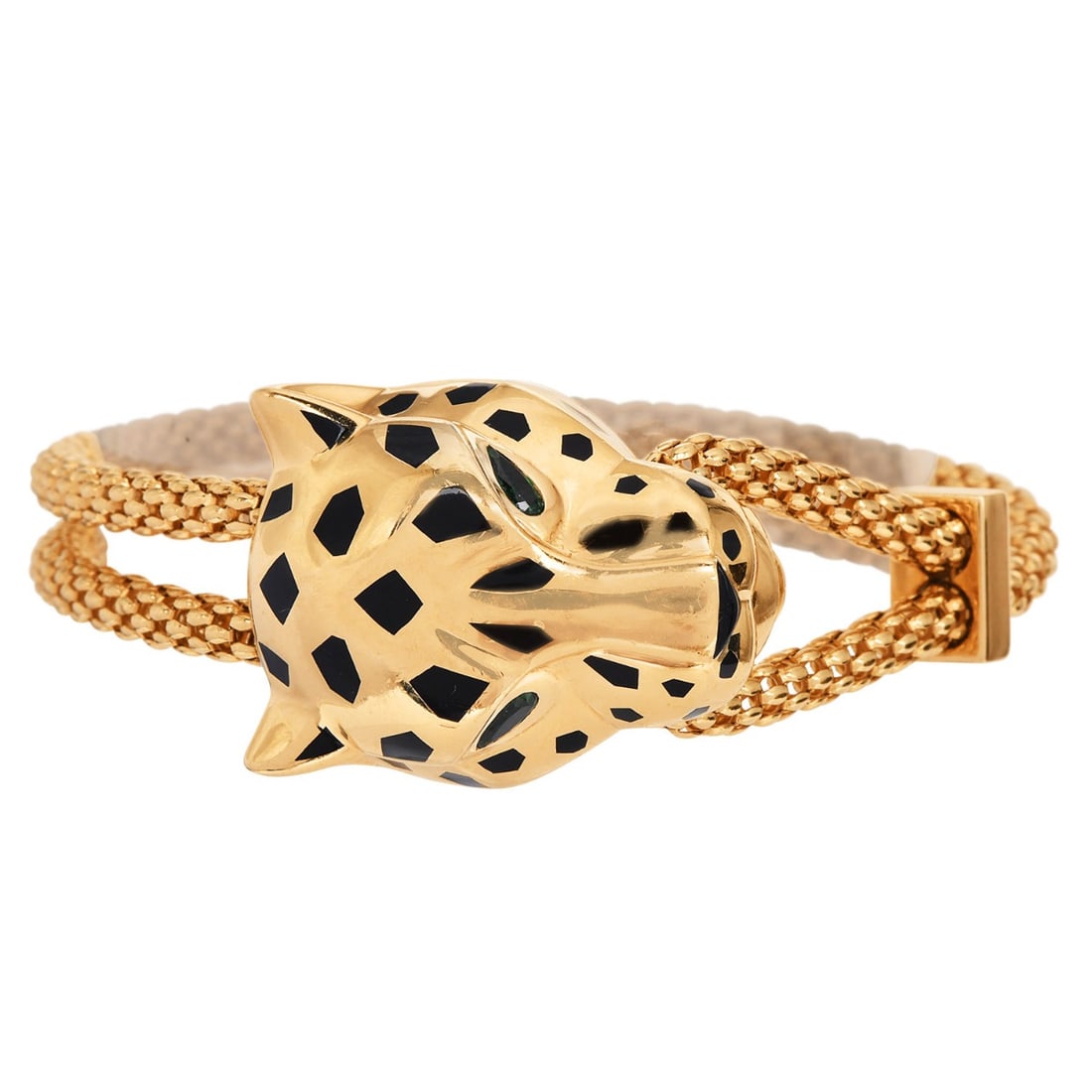 Panthere de Cartier 18K Yellow Gold Chain Bracelet With Papers and Box 43 Grams - 9