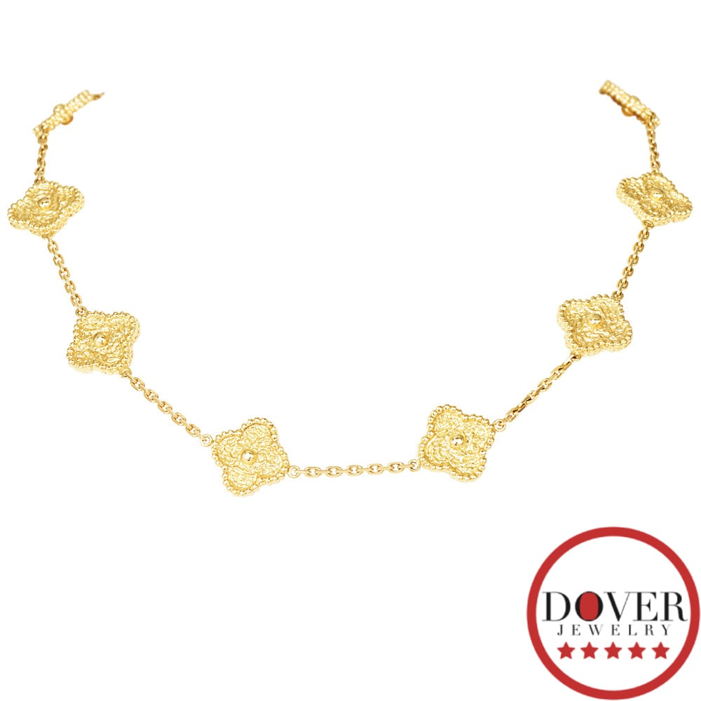 Estate 18K Yellow Gold 16.5" Station Chain Necklace 37.5 Grams (1 of 4)