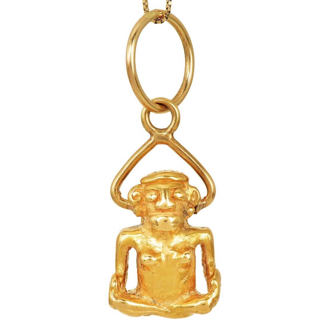 Estate 21K Yellow Gold Anthropomorphic Pendant Charm 9 Grams (1 of 5)