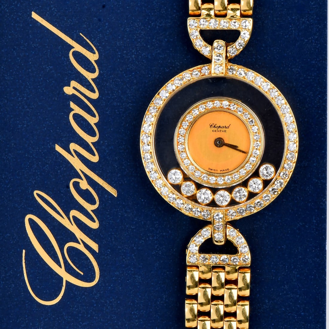 Chopard Happy Diamonds 18K Yellow Gold Women's Watch 4097 45 Grams With Paperwork (1 of 7)