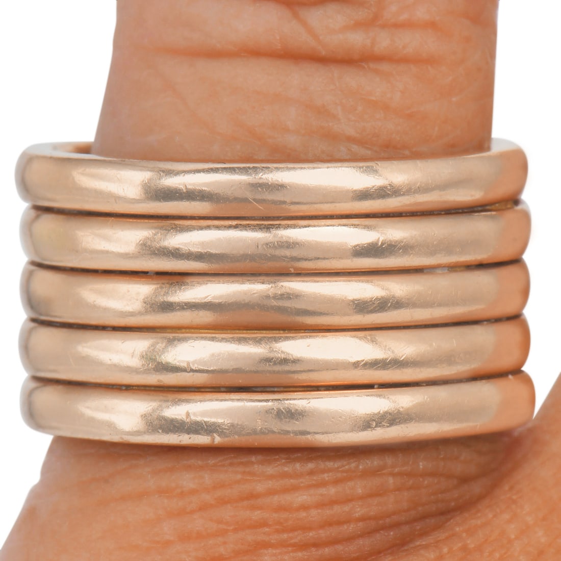 Vintage 10K Yellow Gold 5 Band Wide Band Ring 14.8 grams: Vintage 10K Yellow Gold Five Band Wide Ring Metal: 10K Yellow Gold Ring Size: 8 Width: Approximately 12 mm Total Weight: Approximately 14.