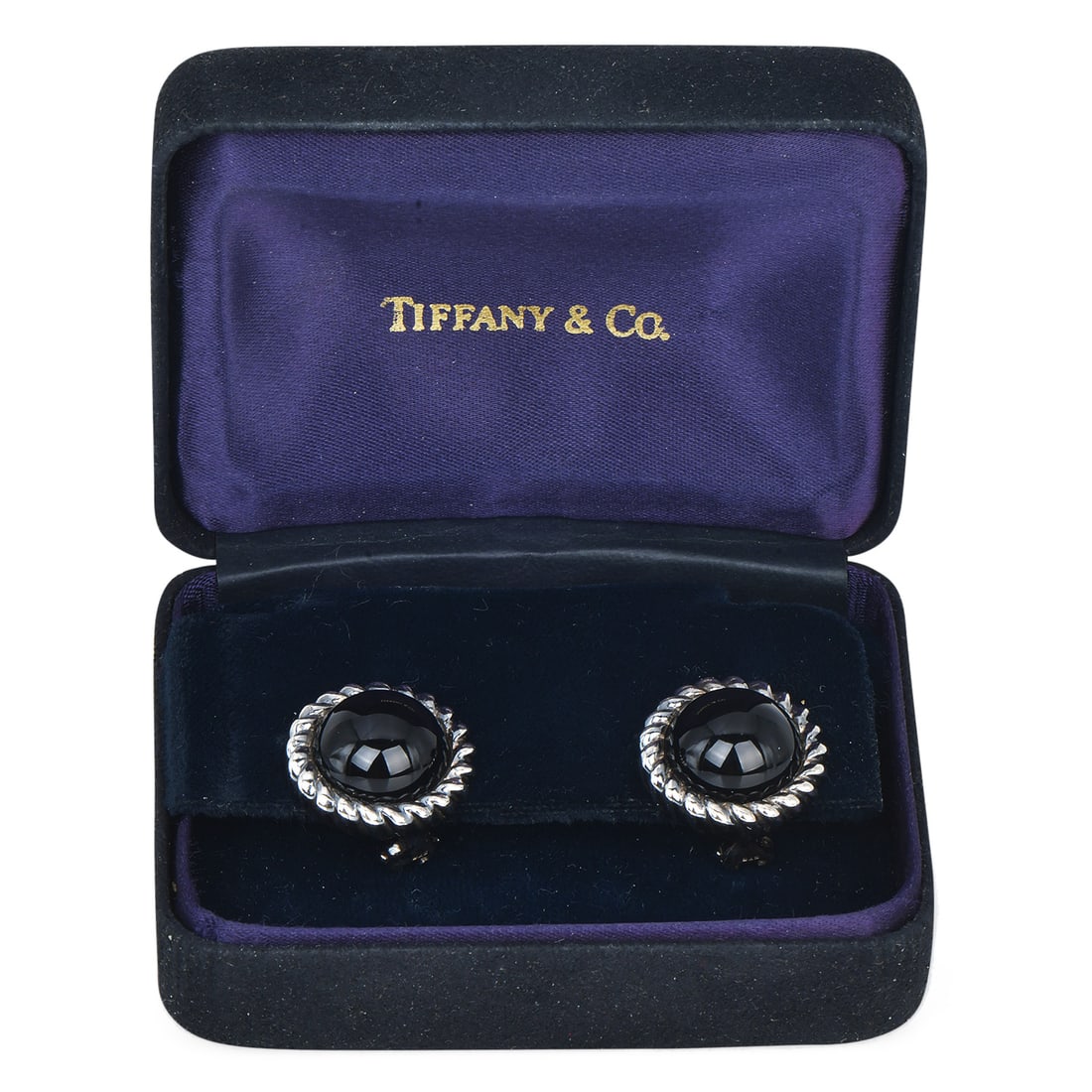 Vintage Tiffany & Co Onyx Sterling Silver Earclip Earrings 12.2 Grams with Box: Vintage Tiffany & Co. Onyx Sterling Silver Earclip Earrings Brand: Tiffany & Co. Metal: Sterling Silver Measurements: Approximately 19 mm across To