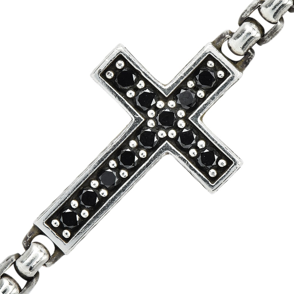David Yurman Black Diamond Sterling Silver Men's Cross Necklace: David Yurman Black Diamond Sterling Silver Men's Cross Necklace Brand: David Yurman Metal: Sterling Silver Hallmark: "DY" Length: Approxim
