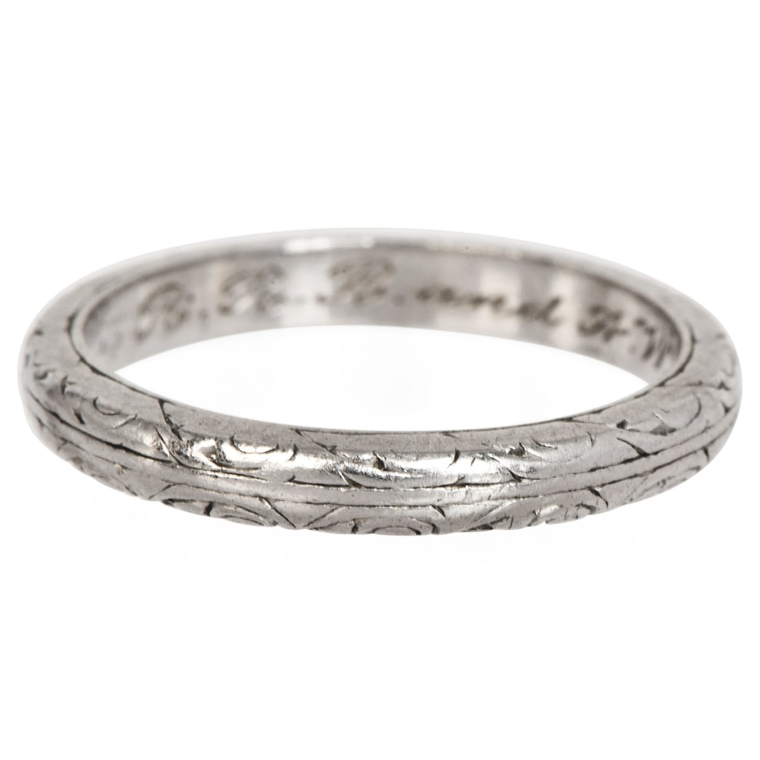 Tiffany & Co. Antique Platinum Wedding Band 3.6 Grams: Tiffany & Co. Antique Wedding Band Brand: Tiffany & Co. Style: Wedding Band Metal: Platinum Total Weight: 3.6 g