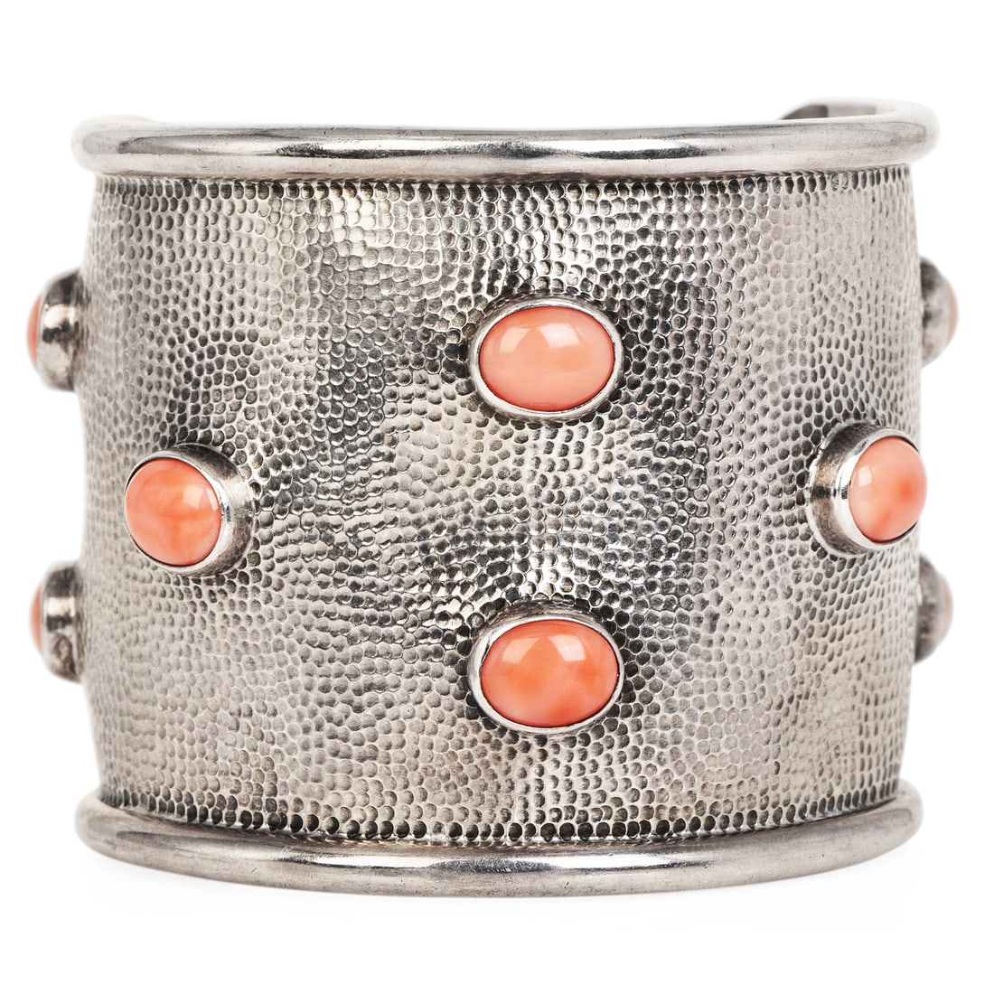Brenda Schoenfeld Sterling Silver Coral Cuff Bracelet 102.5 Grams (1 of 5)