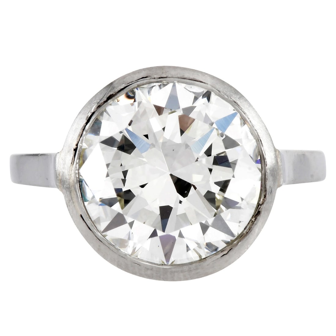 Vintage GIA 5.10ct Diamond Platinum Solitaire Engagement Ring (1 of 6)