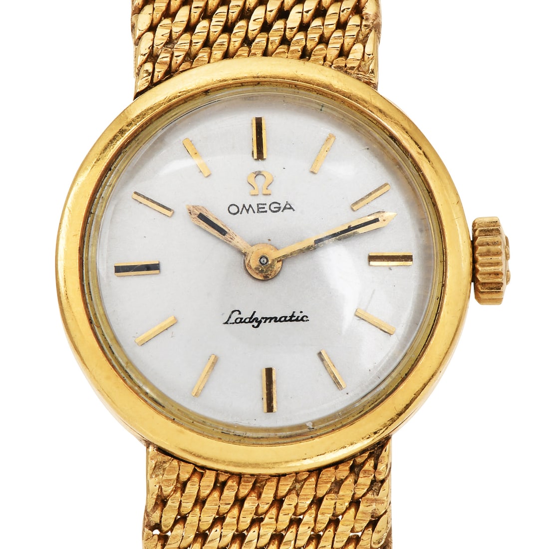 Vintage Ladies Omega Lady-Matic 18K Yellow Gold Mesh Watch 38.88 Grams: Vintage Ladies Omega Lady-Matic 18K Yellow Gold Mesh Watch Brand: Omega Model: Lady-Matic Metal: 18K Yellow Gold Movement: Automatic