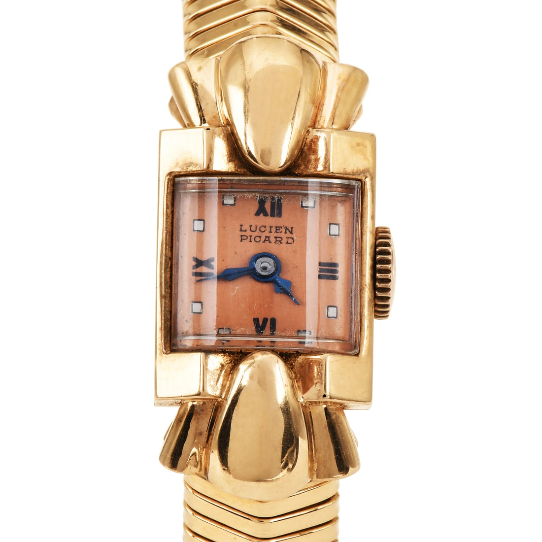 Vintage Ladies Lucien Picard Flexible 14K Yellow Gold Watch 34.91 Grams (1 of 5)