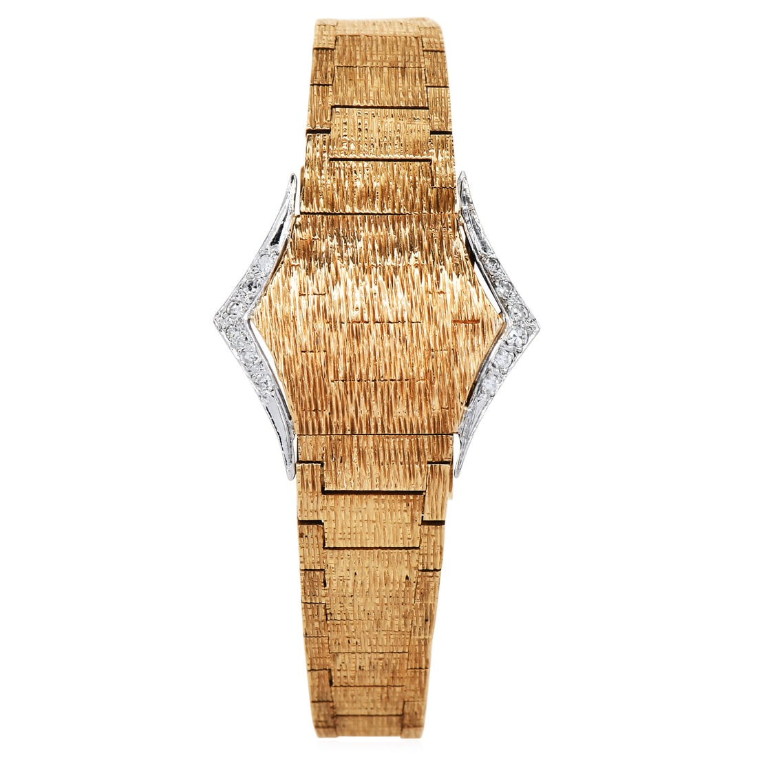 Vintage Ladies Panto Art Deco Diamond 14K Yellow Gold Peek-a-Boo Watch 24.18 Grams: Vintage Ladies Panto Art Deco Diamond 14K Yellow Gold Peek-a-Boo Watch Metal: 14K Yellow Gold Total Weight: Approximately 24.18 grams Design: Art Deco Hinge-Cove
